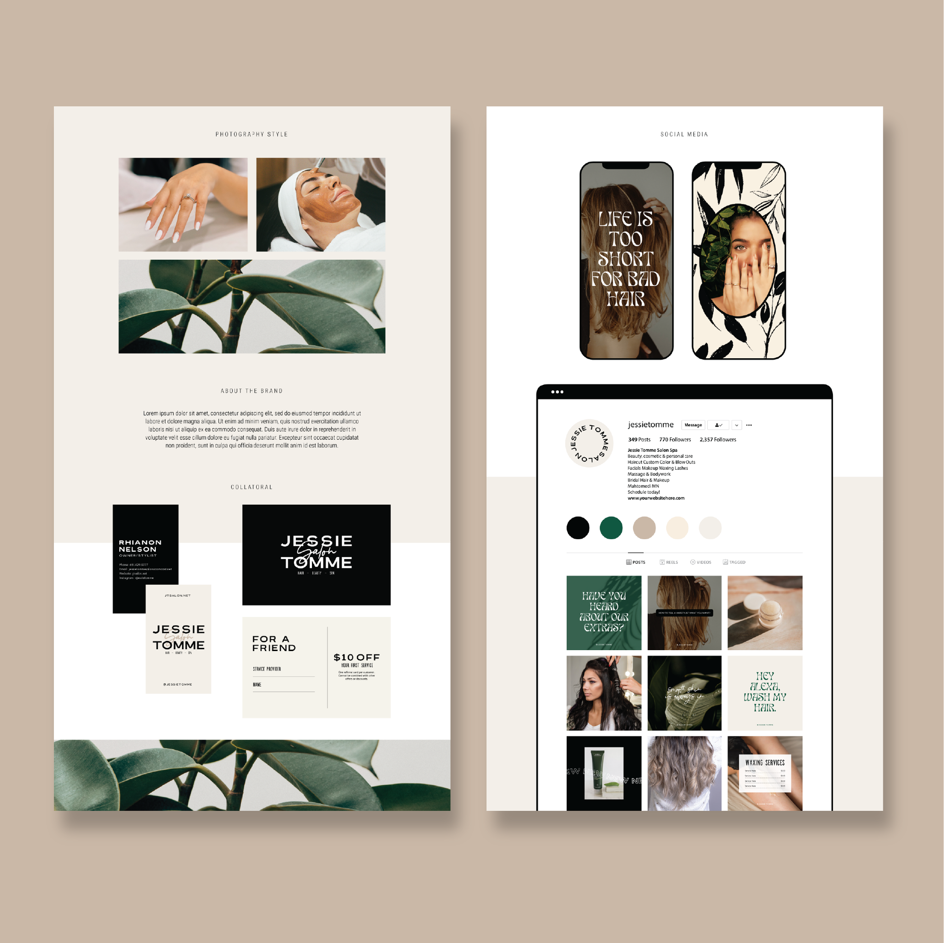 Digital Brand Sheet and Mood Board Mock Up Templates for Designers